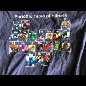 Marvel periodic table of heroes T-shirt